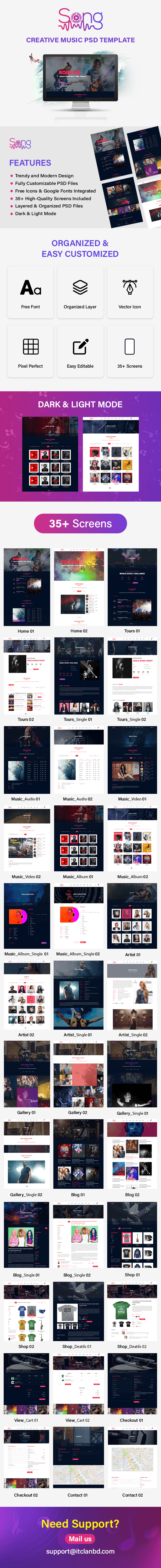 Song - Music PSD Template